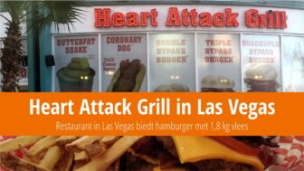 Heart Attack Grill in Las Vegas biedt een hamburger met 1,8 kg vlees
