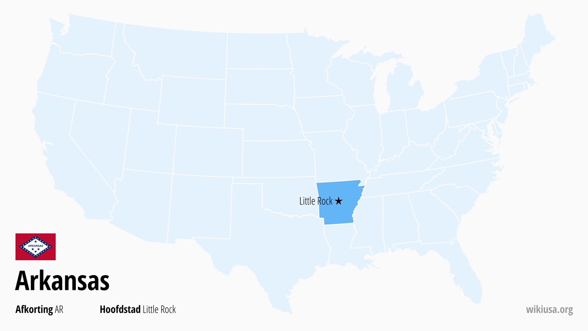 Kaart van de Staat Arkansas | Waar ligt Arkansas? | Arkansas (staat VS) – feiten, steden, attracties en kaart