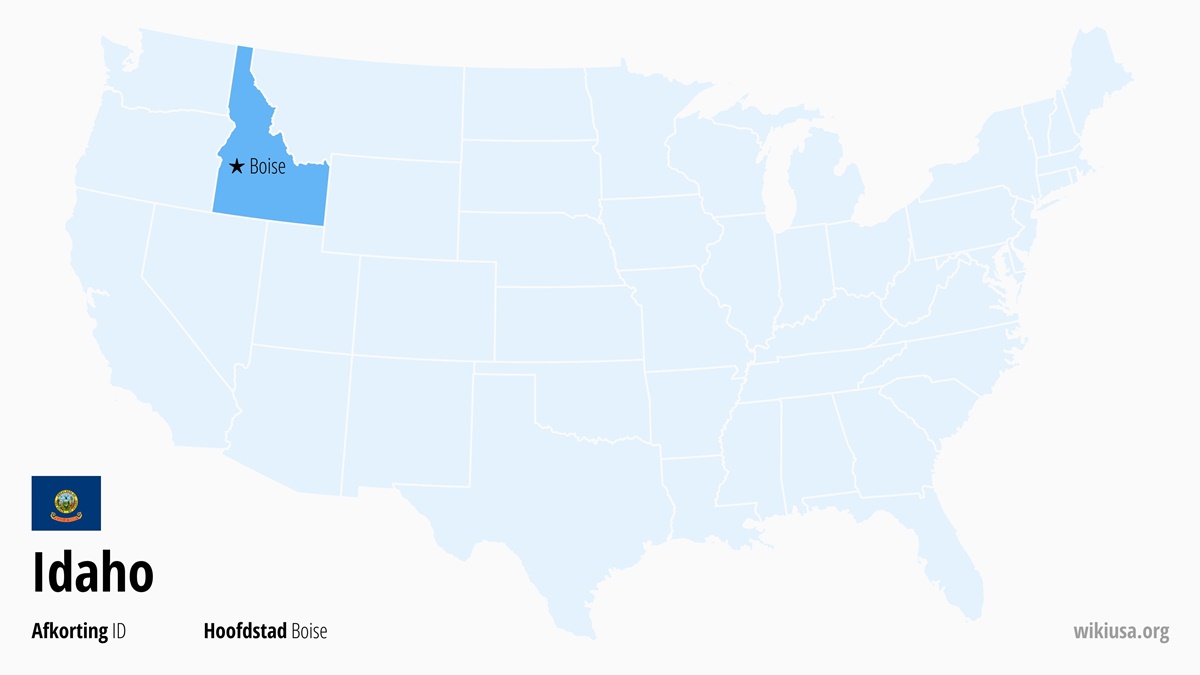 Kaart van de Staat Idaho | Waar ligt Idaho? | Idaho (staat VS) – attracties, weer, hoofdstad en kaart