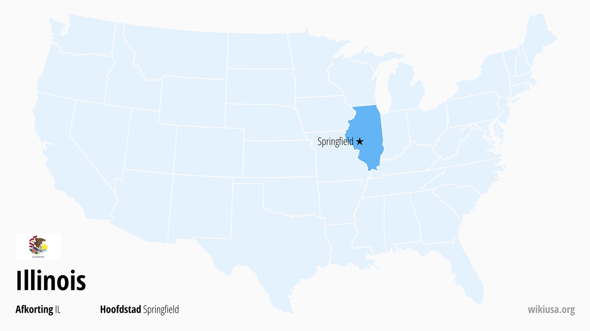 Kaart van de Staat Illinois | Waar ligt Illinois? | Illinois (staat VS) – attracties, weer, steden en kaart