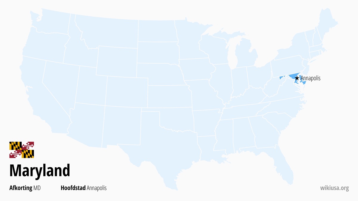 Kaart van de Staat Maryland | Waar ligt Maryland? | Maryland (staat VS) – attracties, weer, hoofdstad en kaart