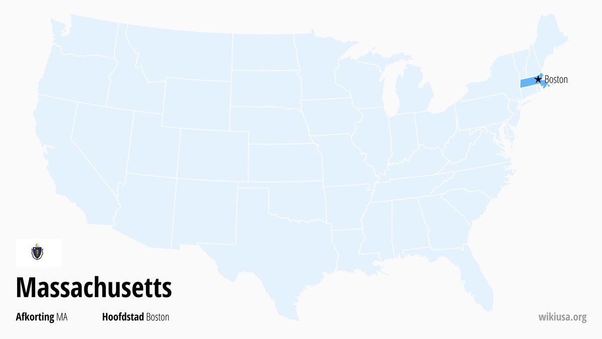 Kaart van de Staat Massachusetts | Waar ligt Massachusetts? | Massachusetts (staat VS) – attracties, weer, steden en kaart