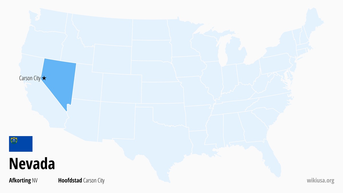 Kaart van de Staat Nevada | Waar ligt Nevada? | Nevada (staat VS) – feiten, steden, wat te zien en kaart