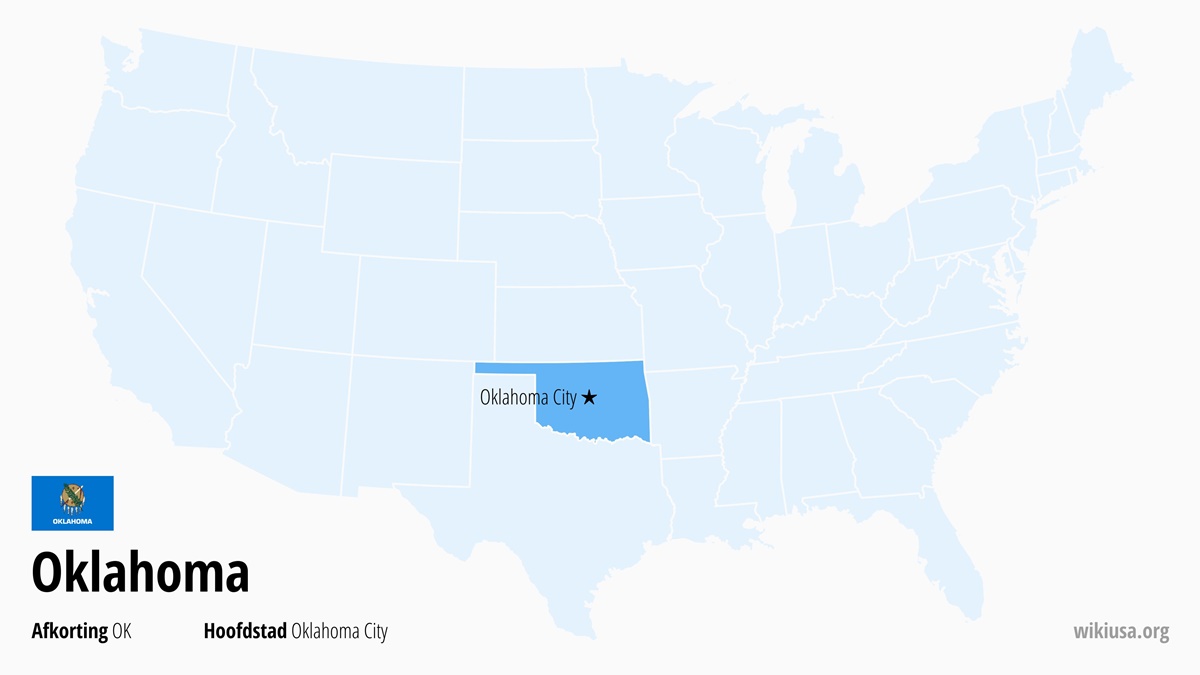 Kaart van de Staat Oklahoma | Waar ligt Oklahoma? | Oklahoma (staat VS) – feiten, steden, attracties en kaart