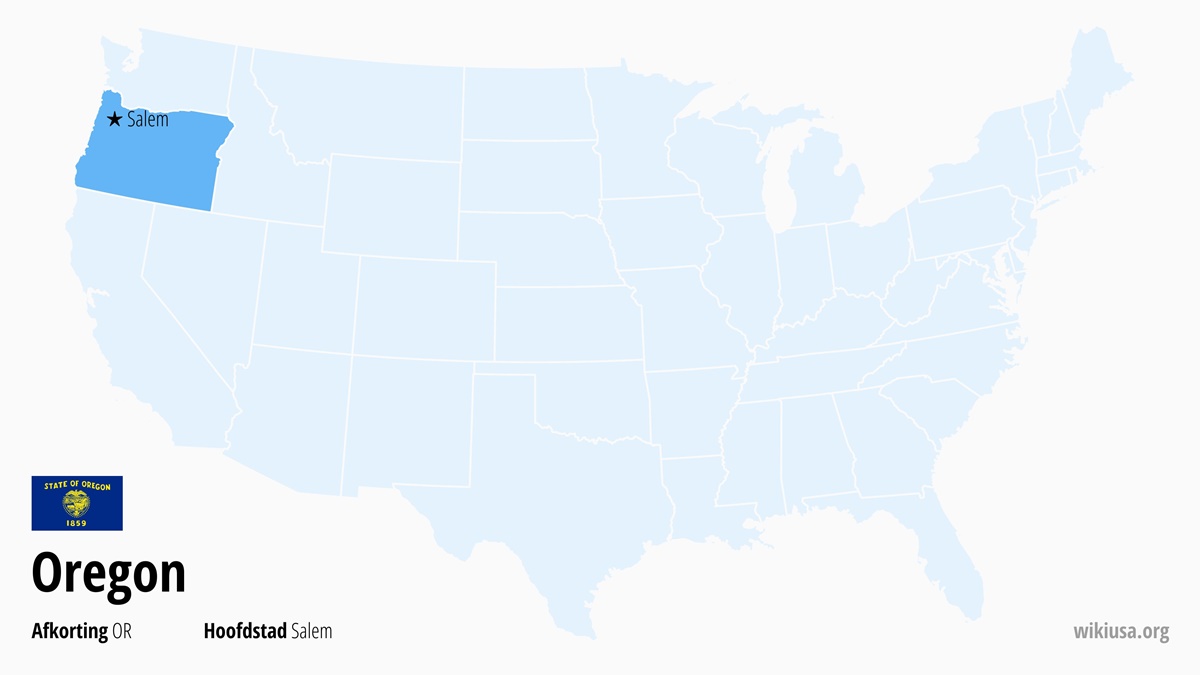 Kaart van de Staat Oregon | Waar ligt Oregon? | Oregon (staat VS) – feiten, steden, wat te zien en kaart