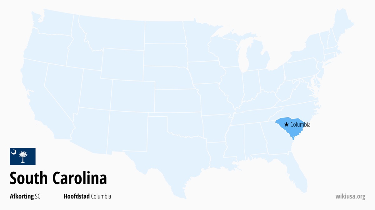 Kaart van de Staat South Carolina | Waar ligt South Carolina? | South Carolina (staat VS) – attracties, weer, steden en kaart