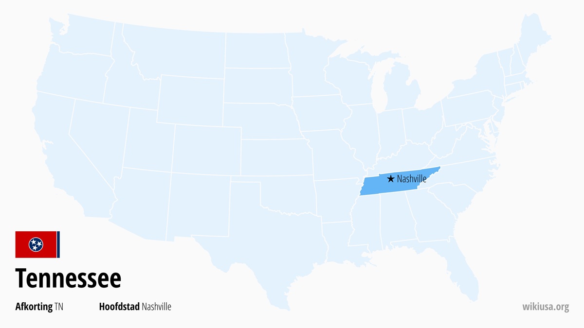 Kaart van de Staat Tennessee | Waar ligt Tennessee? | Tennessee (staat VS) – attracties, weer, steden en kaart