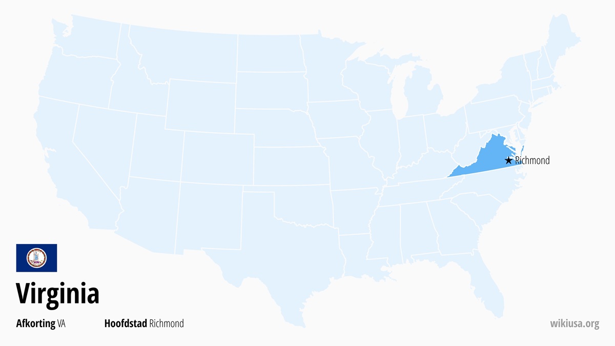 Kaart van de Staat Virginia | Waar ligt Virginia? | Virginia (staat VS) – feiten, steden, attracties en kaart