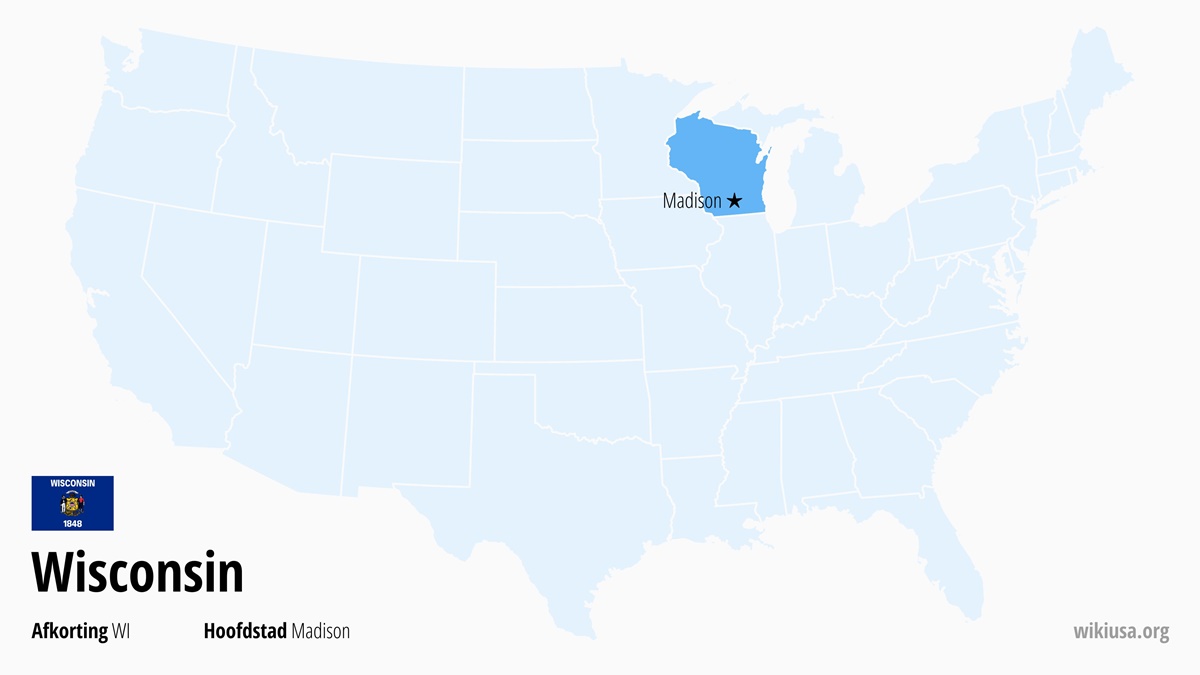 Kaart van de Staat Wisconsin | Waar ligt Wisconsin? | Wisconsin (staat VS) – attracties, weer, steden en kaart