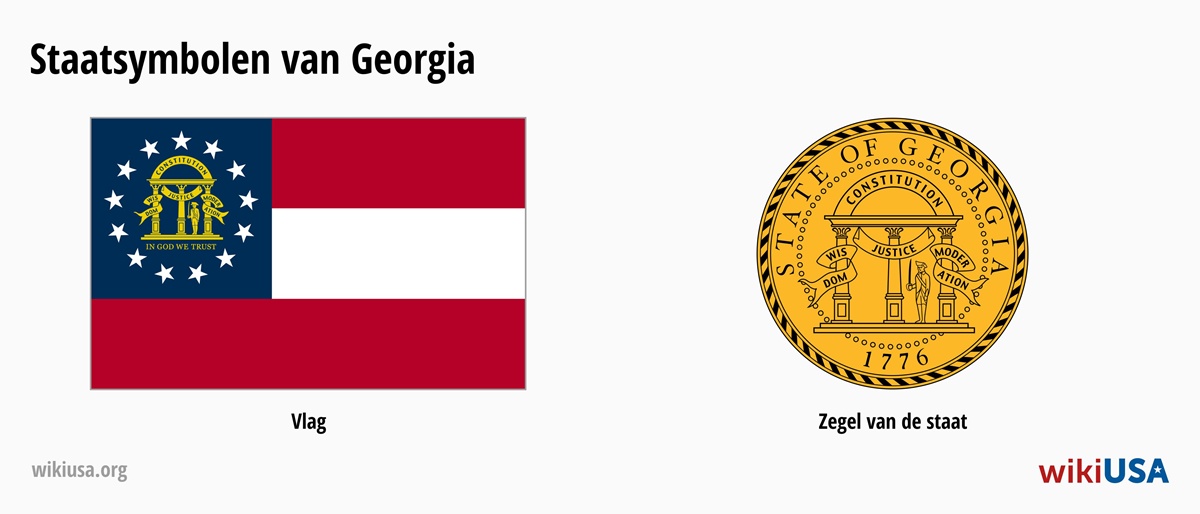 Vlag van de Staat Georgia | Het Grote Zegel van de Staat Georgia