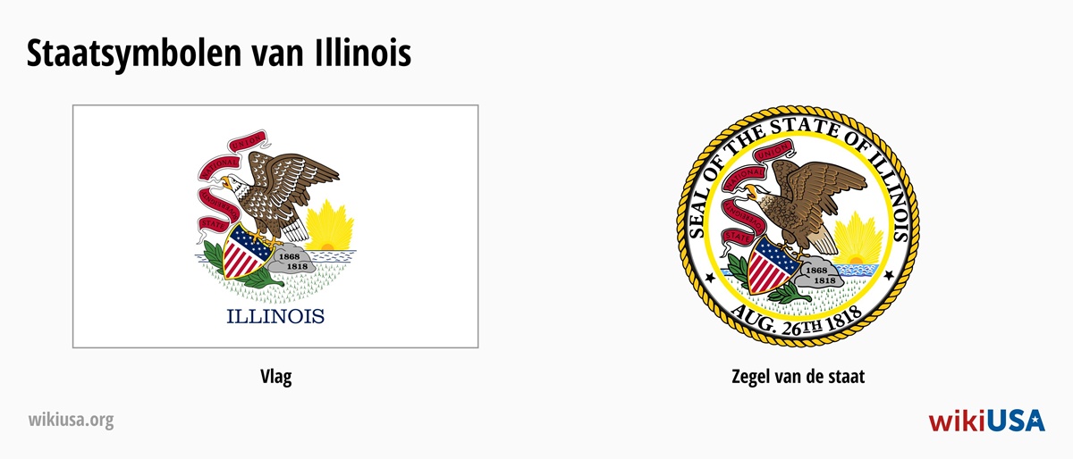 Vlag van de Staat Illinois | Het Grote Zegel van de Staat Illinois