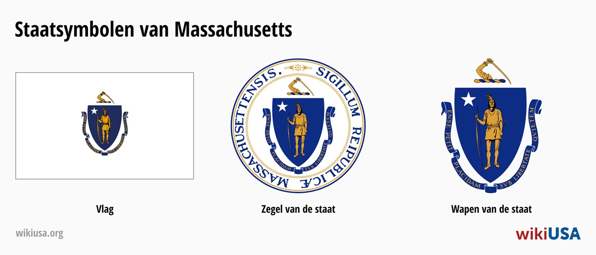 Vlag van de Staat Massachusetts | Het Grote Zegel van de Staat Massachusetts