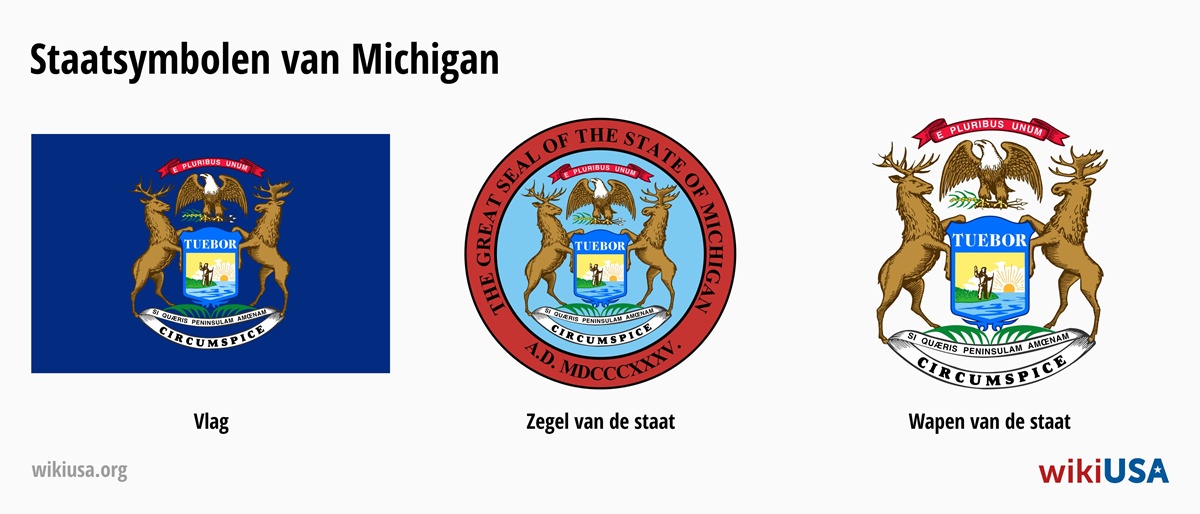 Vlag van de Staat Michigan | Het Grote Zegel van de Staat Michigan