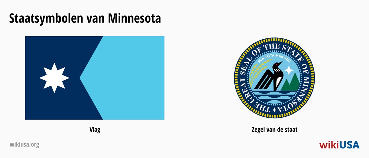 Vlag van de Staat Minnesota | Het Grote Zegel van de Staat Minnesota