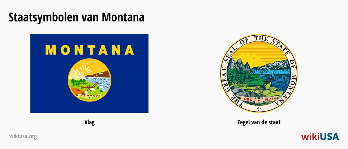 Vlag van de Staat Montana | Het Grote Zegel van de Staat Montana