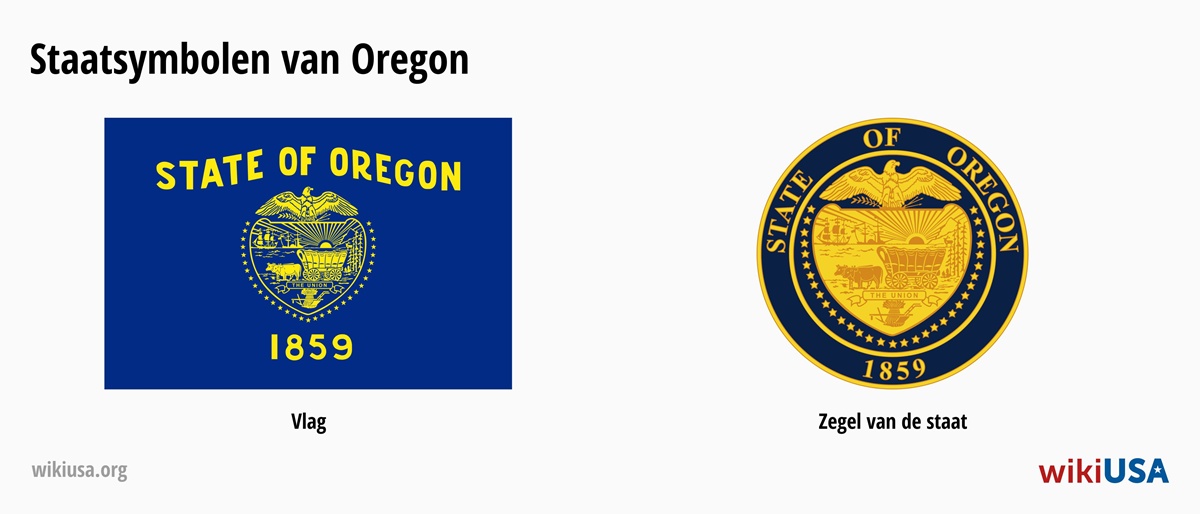 Vlag van de Staat Oregon | Het Grote Zegel van de Staat Oregon