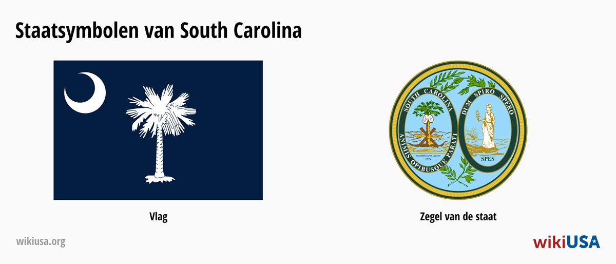 Vlag van de Staat South Carolina | Het Grote Zegel van de Staat South Carolina