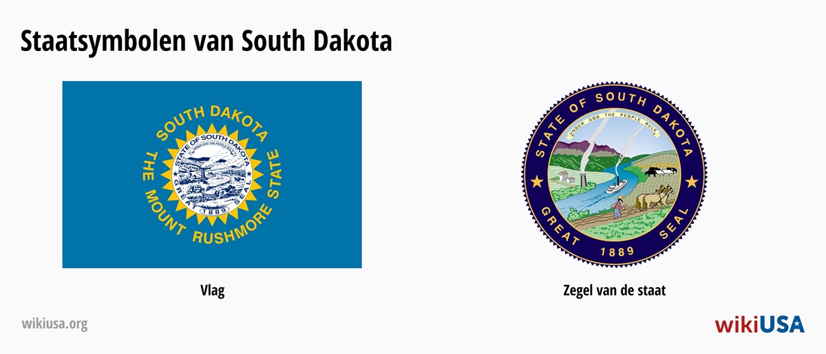 Vlag van de Staat South Dakota | Het Grote Zegel van de Staat South Dakota