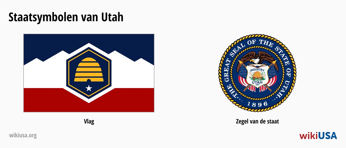 Vlag van de Staat Utah | Het Grote Zegel van de Staat Utah