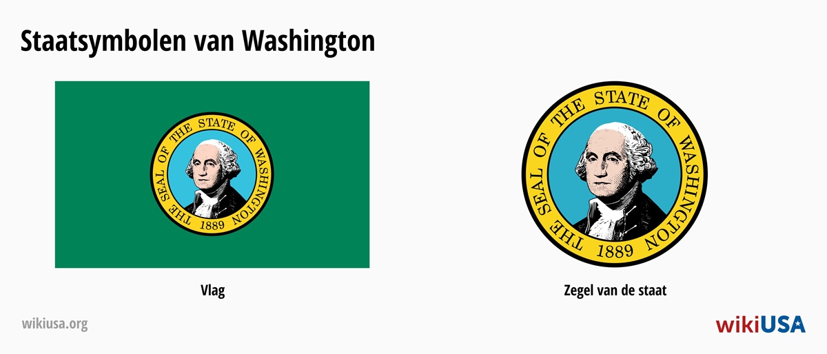 Vlag van de Staat Washington | Het Grote Zegel van de Staat Washington